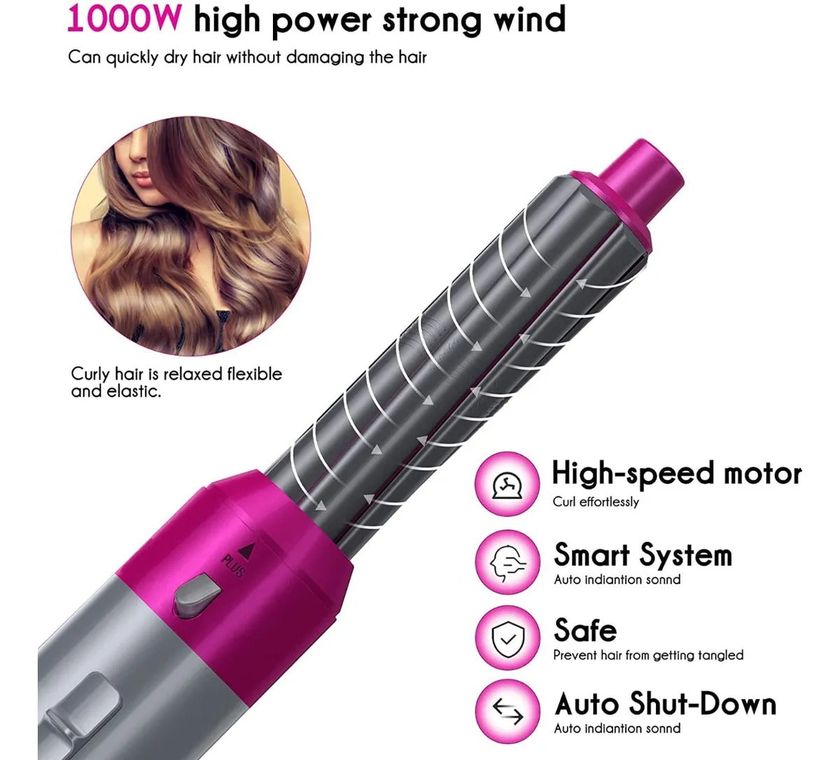 Cepillo Alisador Secador 5 en 1