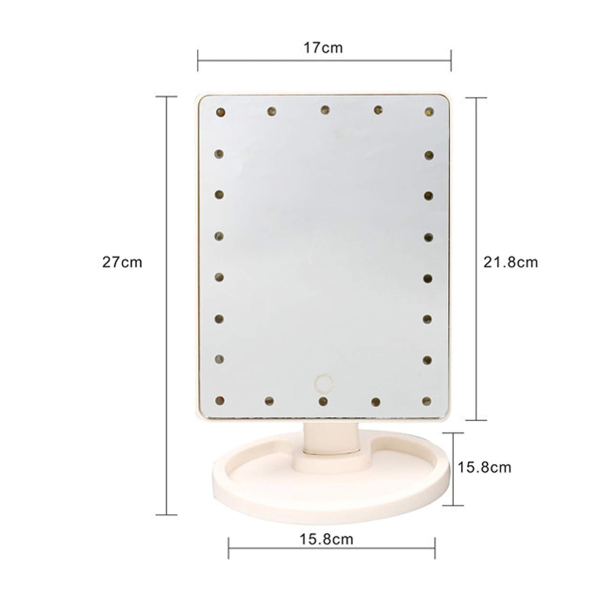 Espejo de Maquillaje con 22 LED