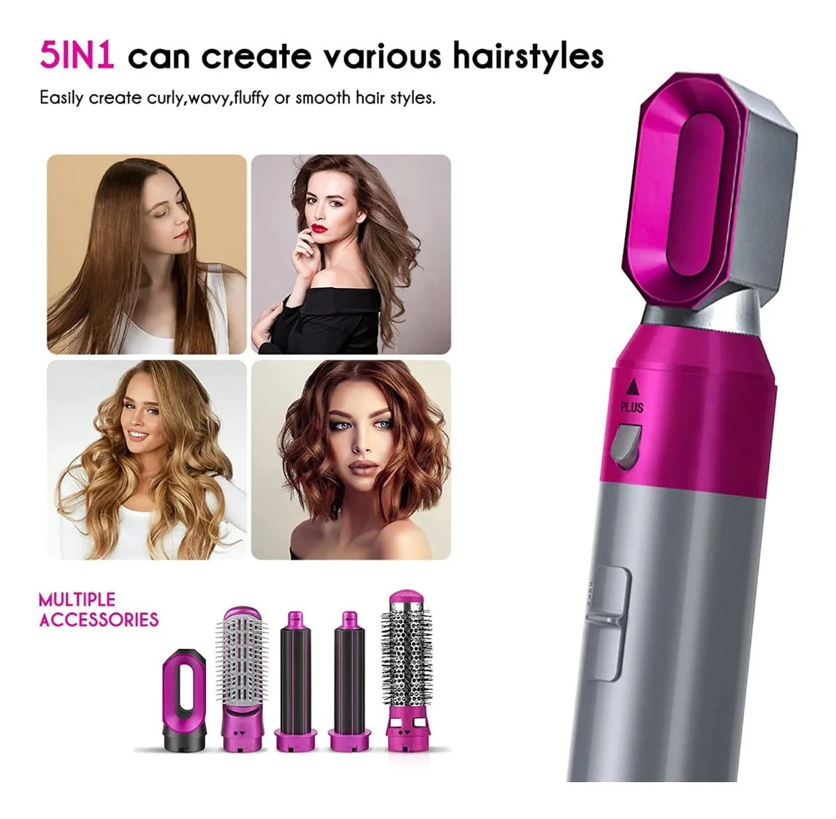 Cepillo Alisador Secador 5 en 1